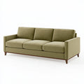 3-Sitzer Sofa 210 cm Stoffbezug Olivgrün mit Holzfüßen im modernen Stil