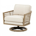 Drehsessel 82 x 78 x 88 cm aus Holz Metall und Stoff in Beige mit Drehfunktion