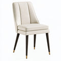 Esszimmerstuhl 48 x 60 x 92 cm Beige Stoff Holzgestell gepolstert
